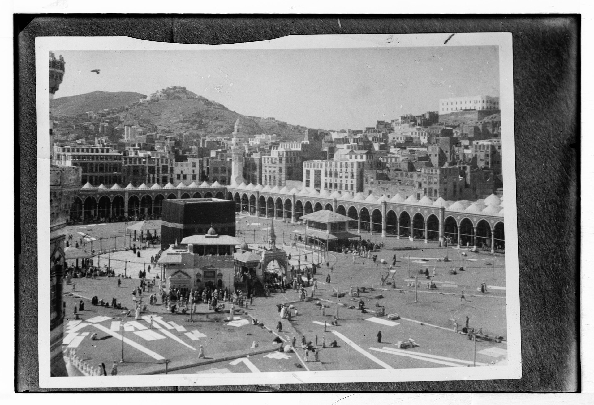 منظر تاريخي للمسجد الحرام حوالي عام 1910